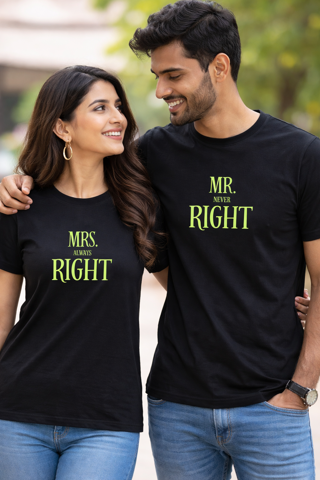 Mr NEVER RIGHT Supima T-Shirt(Couple Special)