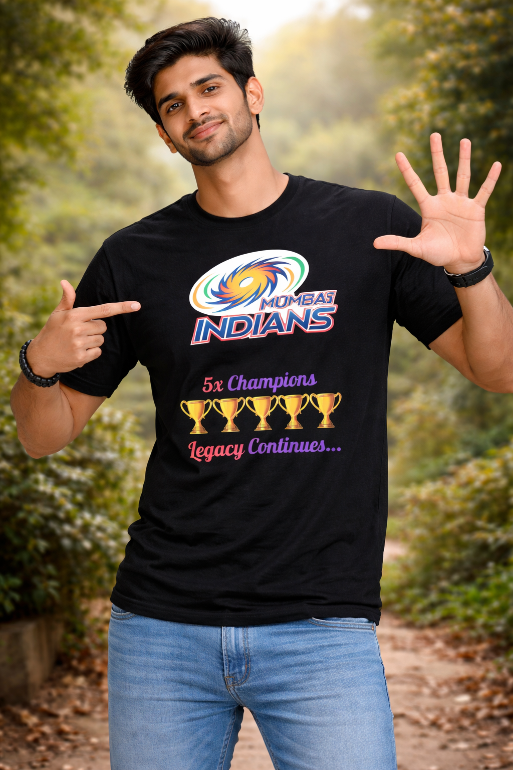 MI Fans(IPL) Unisex Classic Crew T-Shirt