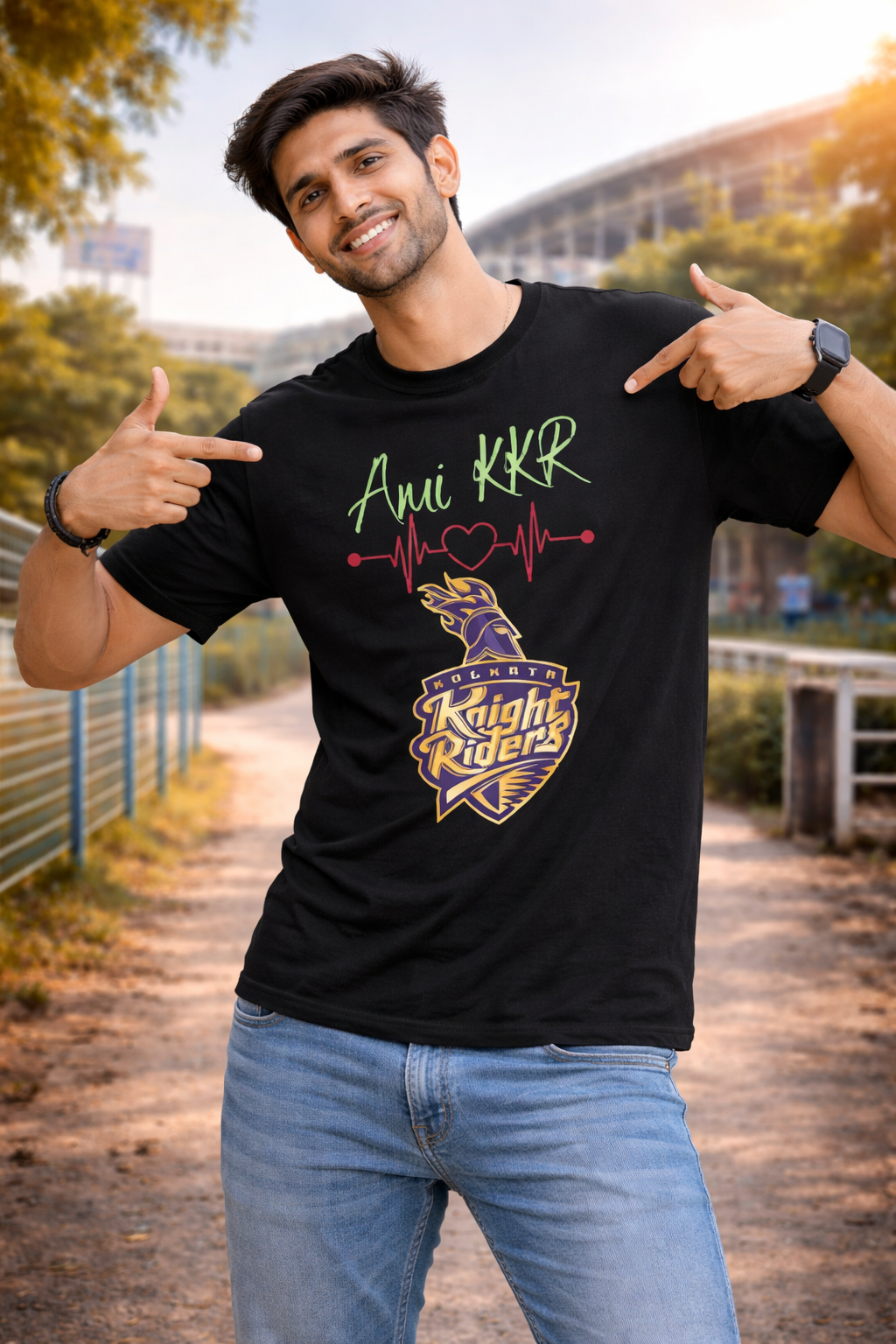 Ami KKR (IPL) Fans Unisex Classic Crew T-Shirt